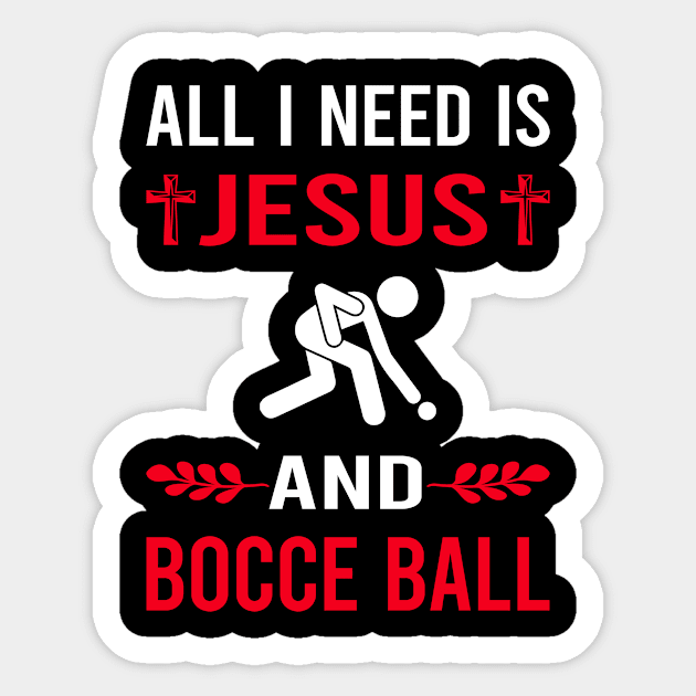 I Need Jesus And Bocce Ball Bocci Boccie Sticker by Good Day